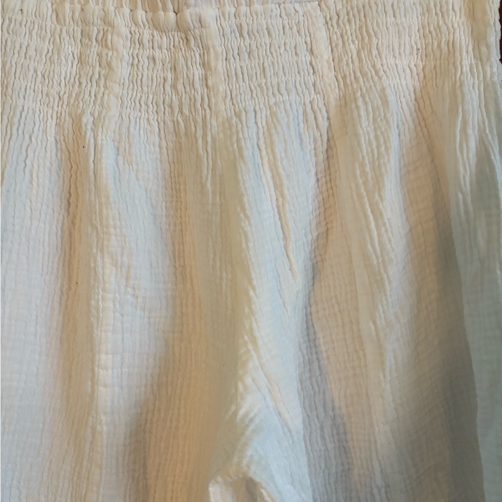 Women's Cotton Gauze Wide Leg High-Waist Casual Palazzo Summer Pants NWOT - Picture 6 of 9